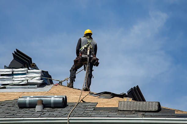 Professional Gutter Installation technician working in Cedar Grove, IN